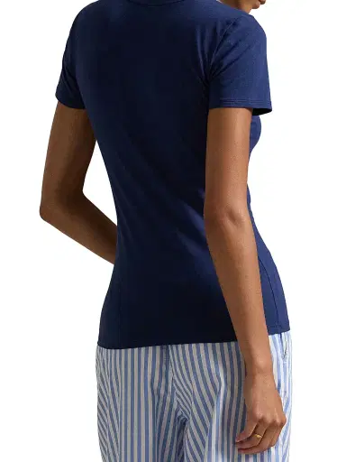 Polo Ralph Lauren Women's Stretch Cotton T-Shirt - Navy | Thumbnail 3