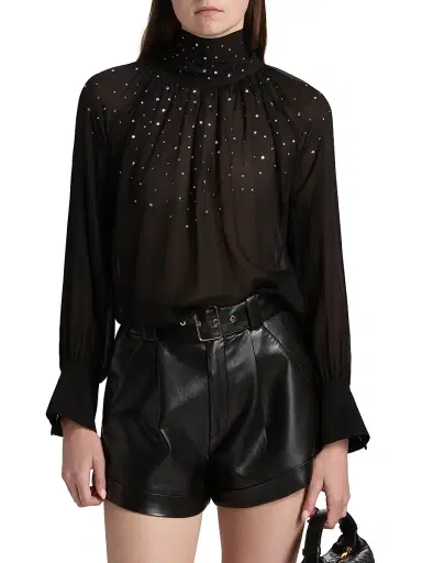 Generation Love Women's Noor Crystal Raglan Blouse - Black | Thumbnail 3 Generation Love Women's Noor Crystal Raglan Blouse - Black | Thumbnail 3