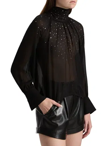 Generation Love Women's Noor Crystal Raglan Blouse - Black | Thumbnail 4 Generation Love Women's Noor Crystal Raglan Blouse - Black | Thumbnail 4