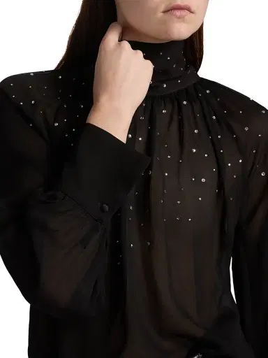 Generation Love Women's Noor Crystal Raglan Blouse - Black | Thumbnail 6 Generation Love Women's Noor Crystal Raglan Blouse - Black | Thumbnail 6