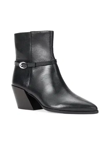 Staud Women's Austen 50MM Buckle-Detail Leather Ankle Boots - Black - Size 11 | Thumbnail 2