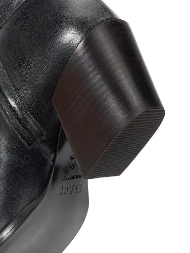 Staud Women's Austen 50MM Buckle-Detail Leather Ankle Boots - Black - Size 11 | Thumbnail 5