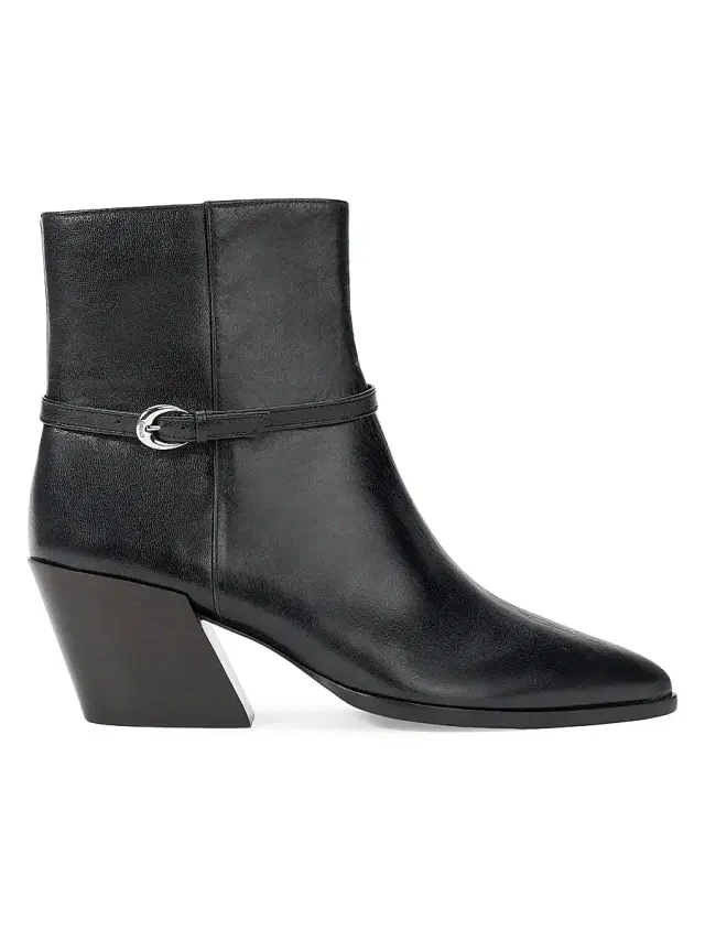 Staud Women's Austen 50MM Buckle-Detail Leather Ankle Boots - Black