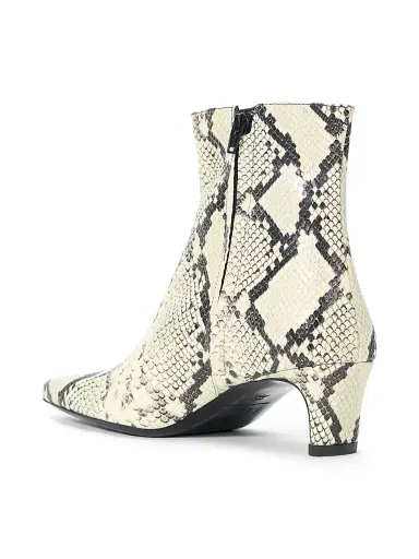 Staud Women's Wally 55MM Snake-Embossed Leather Ankle Boots - White Snake - Size 11 | Thumbnail 3 Staud Women's Wally 55MM Snake-Embossed Leather Ankle Boots - White Snake - Size 11 | Thumbnail 3