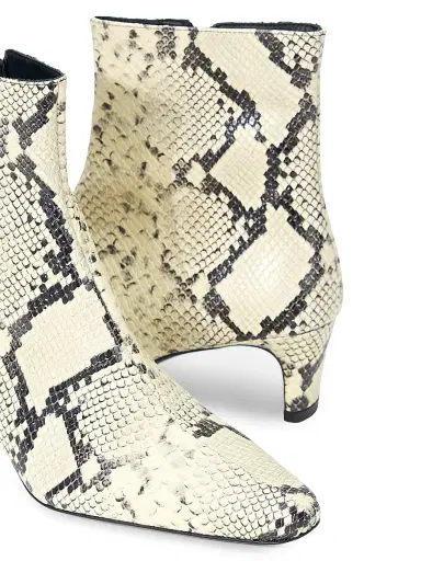 Staud Women's Wally 55MM Snake-Embossed Leather Ankle Boots - White Snake - Size 11 | Thumbnail 4 Staud Women's Wally 55MM Snake-Embossed Leather Ankle Boots - White Snake - Size 11 | Thumbnail 4