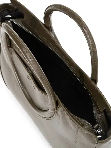 Staud Women's Mini Maude Leather Satchel - Truffle | Thumbnail 3 Staud Women's Mini Maude Leather Satchel - Truffle | Thumbnail 3
