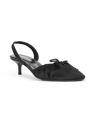 Staud Women's Alba Satin Ballet Slingback Pumps - Black Satin - Size 9.5 | Thumbnail 2