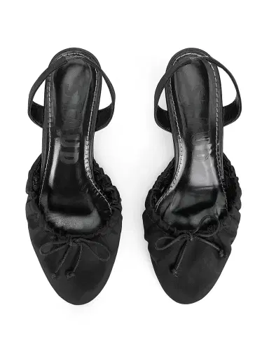 Staud Women's Alba Satin Ballet Slingback Pumps - Black Satin - Size 9.5 | Thumbnail 4