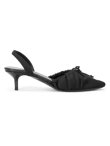 Staud Women's Alba Satin Ballet Slingback Pumps - Black Satin - Size 9.5 | Thumbnail 1