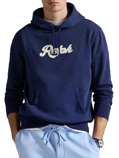 Polo Ralph Lauren Men's Logo-Embroidered Cotton-Blend Hoodie - Dark Cobalt White | Thumbnail 3 Polo Ralph Lauren Men's Logo-Embroidered Cotton-Blend Hoodie - Dark Cobalt White | Thumbnail 3