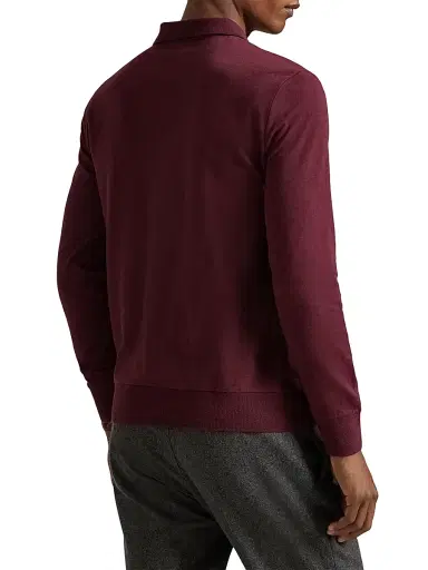 Polo Ralph Lauren Men's Textured Cotton Jersey Polo Shirt - Spring Wine Heather - Size XXL | Thumbnail 4 Polo Ralph Lauren Men's Textured Cotton Jersey Polo Shirt - Spring Wine Heather - Size XXL | Thumbnail 4