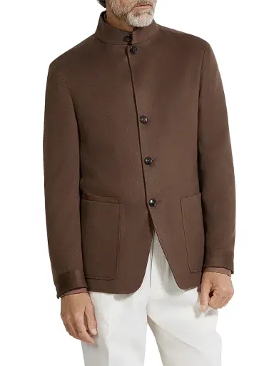 ZEGNA Men's Oasi Cashmere II Conte Jacket - Brown | Thumbnail 2