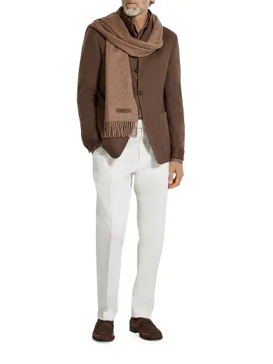 ZEGNA Men's Oasi Cashmere II Conte Jacket - Brown | Thumbnail 5