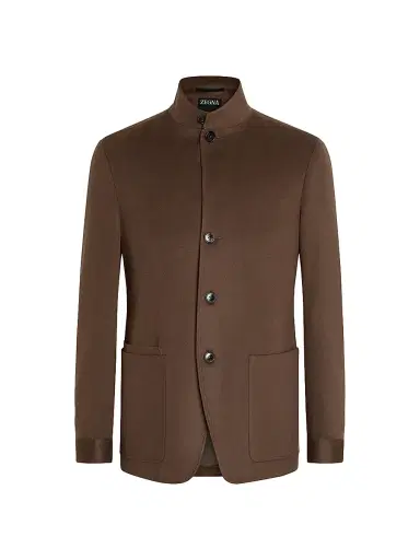 ZEGNA Men's Oasi Cashmere II Conte Jacket - Brown | Thumbnail 1