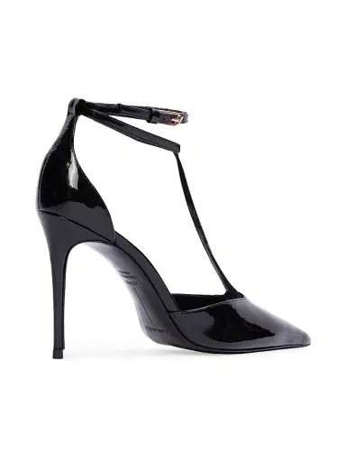 Black Suede Studio Women's Ruby 100MM Patent Pumps - Black Patent | Thumbnail 5