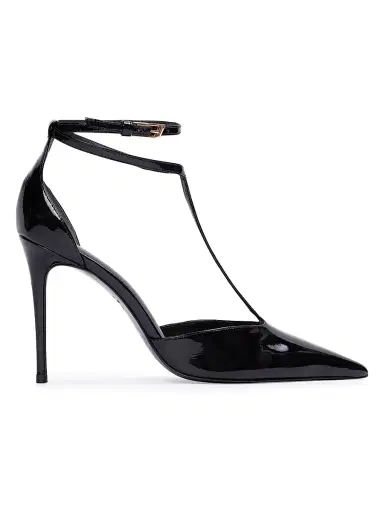 Black Suede Studio Women's Ruby 100MM Patent Pumps - Black Patent | Thumbnail 1