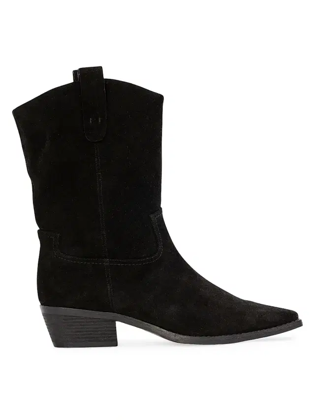 Women's Casey 55MM Suede Western Boots - Black Suede