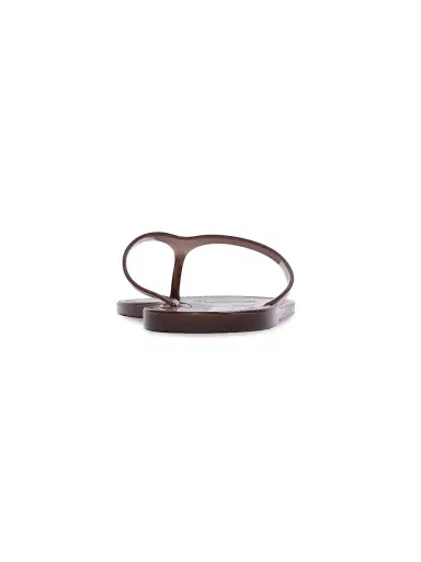 Black Suede Studio Women's Crystal PVC Flip Flops - Chestnut Pvc - Size 11 | Thumbnail 4
