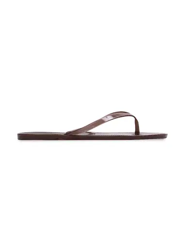 Black Suede Studio Women's Crystal PVC Flip Flops - Chestnut Pvc - Size 11 | Thumbnail 1