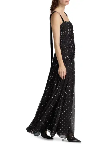 As It May Women's Natalia Polka Dot Crinkle Chiffon Gown | Thumbnail 2 As It May Women's Natalia Polka Dot Crinkle Chiffon Gown | Thumbnail 2