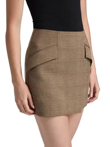 Et Ochs Women's Jules Plaid Asymmetric Miniskirt | Thumbnail 4