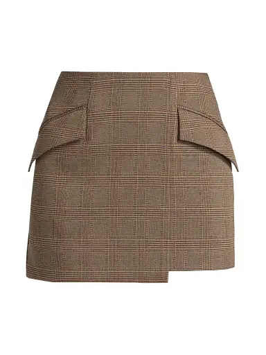 Et Ochs Women's Jules Plaid Asymmetric Miniskirt | Thumbnail 1