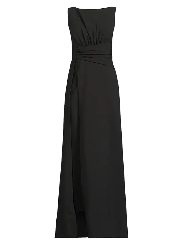 Kay Unger Women's Palmer Walk-Thru Asymmetric Jumpsuit - Onyx