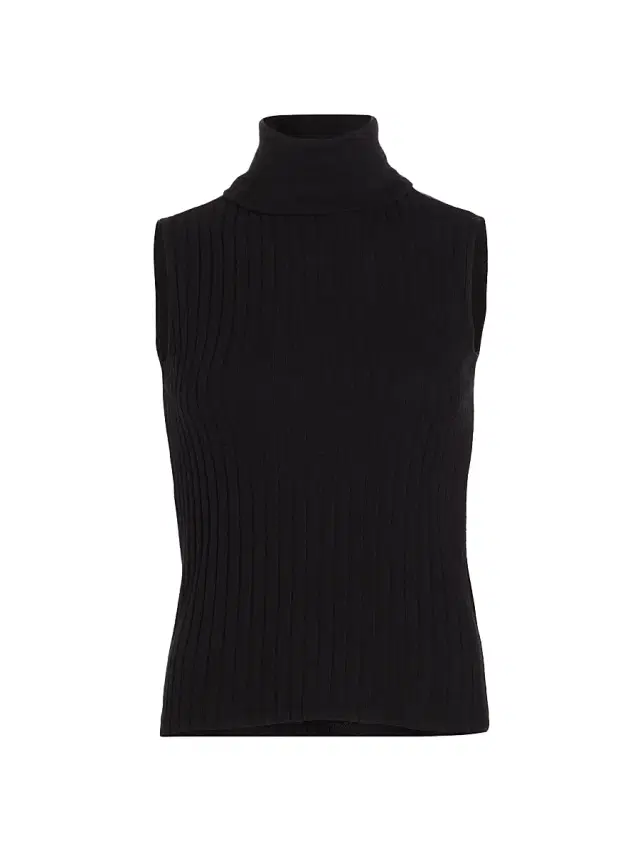 L'AGENCE Women's Ceci Sleeveless Turtleneck Knit Top - Black