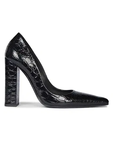 ALAIA Women's 90MM Croc-Embossed Leather Pumps - Noir | Thumbnail 1 ALAIA Women's 90MM Croc-Embossed Leather Pumps - Noir | Thumbnail 1