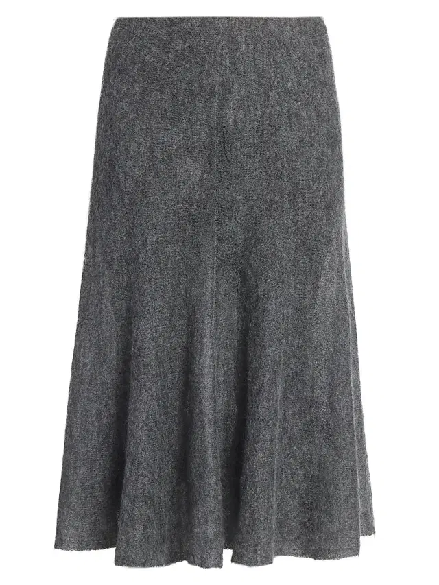 Women's Circle Wool-Blend Midi-Skirt - Gris Chine Women's Circle Wool-Blend Midi-Skirt - Gris Chine