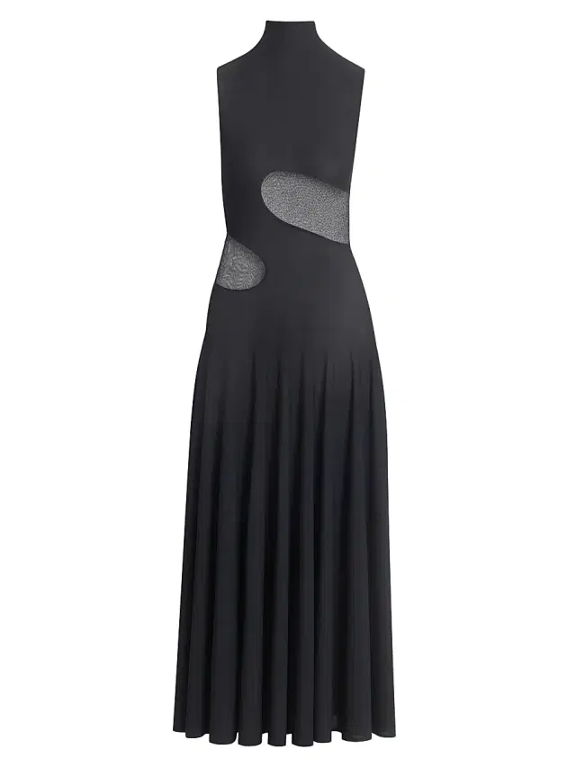 Women's Jersey Fit & Flare Maxi Dress - Noir Alaia