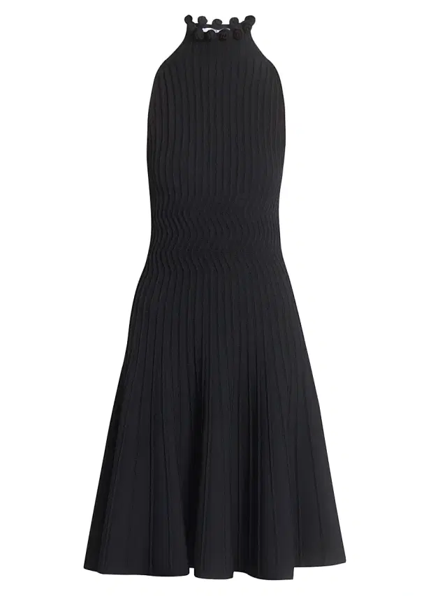 Women's Knit Fit & Flare Midi-Dress - Noir Alaia