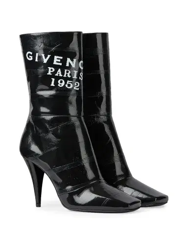 Givenchy Women's Sliced Square Tape Ankle Boots in Leather - Black - Size 10 | Thumbnail 2 Givenchy Women's Sliced Square Tape Ankle Boots in Leather - Black - Size 10 | Thumbnail 2