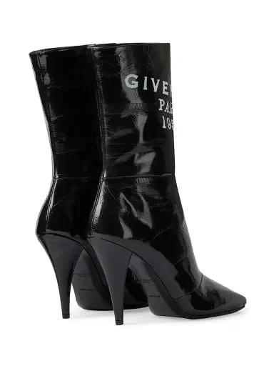 Givenchy Women's Sliced Square Tape Ankle Boots in Leather - Black - Size 10 | Thumbnail 4 Givenchy Women's Sliced Square Tape Ankle Boots in Leather - Black - Size 10 | Thumbnail 4