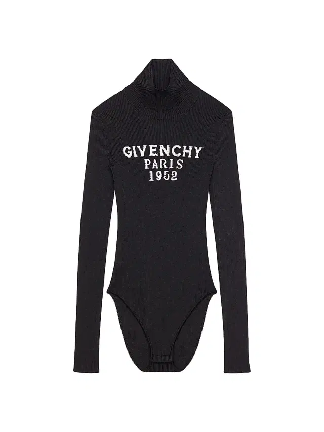 Women's Knitted Bodysuit with  Paris 1952 - Black