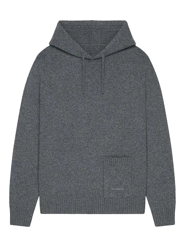 Men's Hoodie in Cashmere - Grey Mix