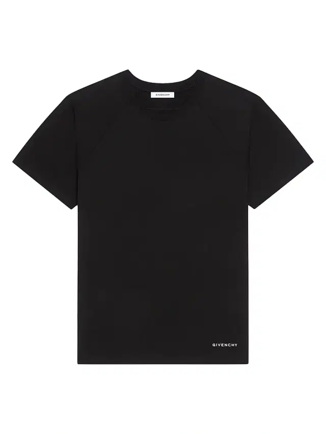 Men's T-Shirt in Cotton with Satin Seams - Black