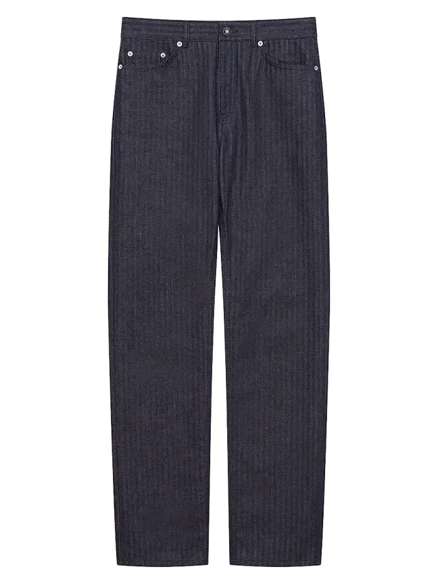 Women's Boyfriend Jeans in Herringbone Denim - Dark Navy
