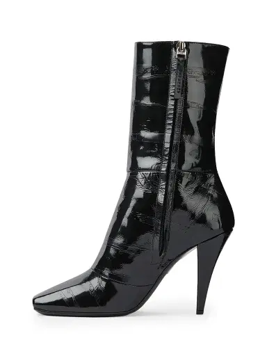 Givenchy Women's Sliced Square Ankle Boots in Shiny Leather - Black | Thumbnail 3 Givenchy Women's Sliced Square Ankle Boots in Shiny Leather - Black | Thumbnail 3