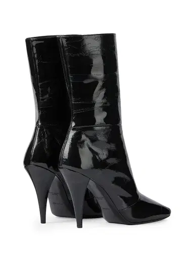 Givenchy Women's Sliced Square Ankle Boots in Shiny Leather - Black | Thumbnail 4 Givenchy Women's Sliced Square Ankle Boots in Shiny Leather - Black | Thumbnail 4