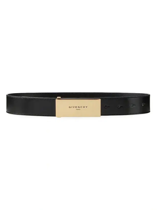 Givenchy Women's Label Belt in Box Leather - Black