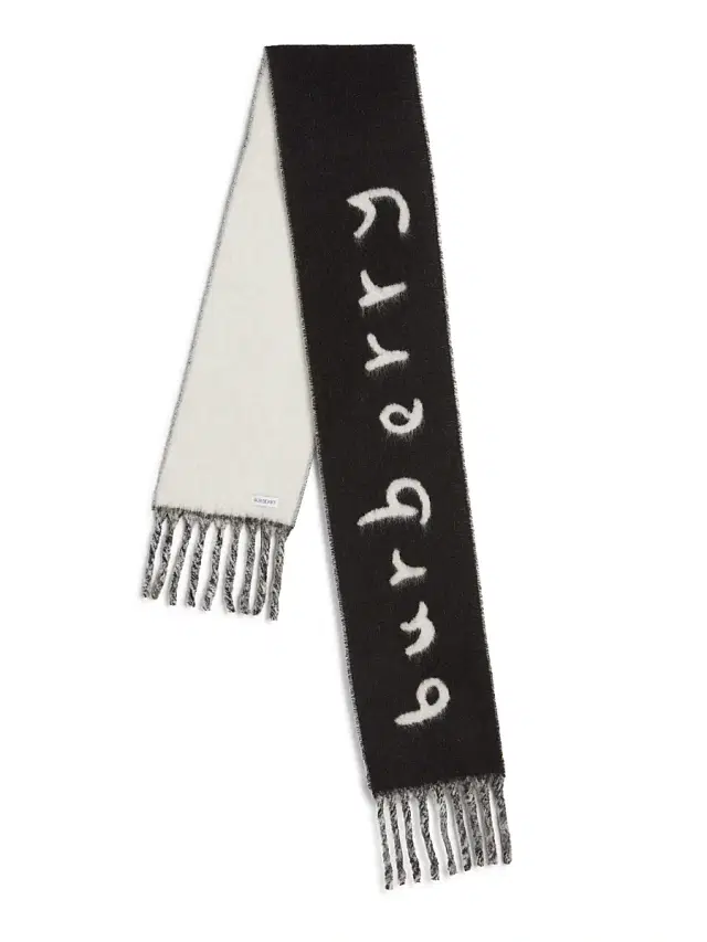 Men's Reversible Logo Jacquard Wool-Blend Scarf - Black