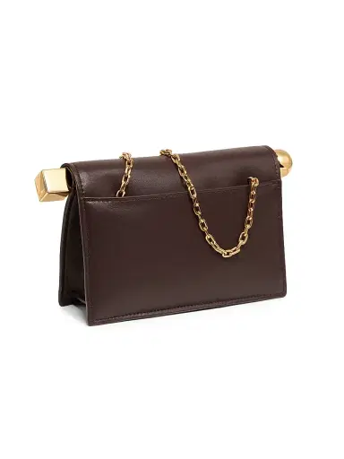 Jacquemus Women's La Petite Pochette Leather Clutch - Dark Brown | Thumbnail 3 Jacquemus Women's La Petite Pochette Leather Clutch - Dark Brown | Thumbnail 3