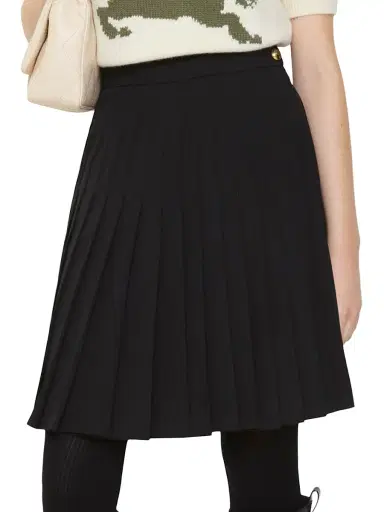 Burberry Women's Eleonora Pleated Wool-Blend Twill Miniskirt - Black | Thumbnail 3 Burberry Women's Eleonora Pleated Wool-Blend Twill Miniskirt - Black | Thumbnail 3