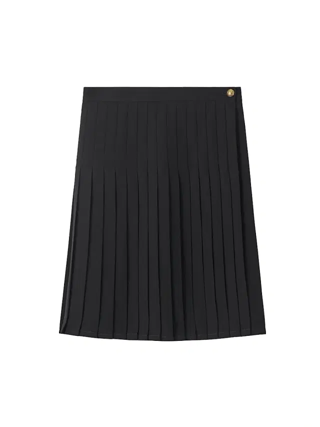 Women's Eleonora Pleated Wool-Blend Twill Miniskirt - Black