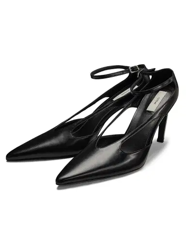 Toteme Women's 85MM Stiletto Leather Pumps - Black | Thumbnail 2