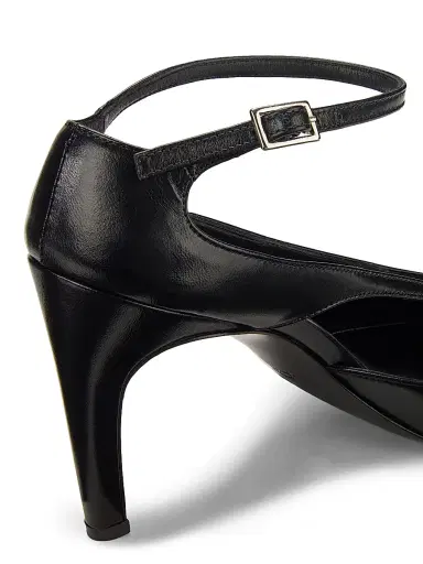 Toteme Women's 85MM Stiletto Leather Pumps - Black | Thumbnail 4