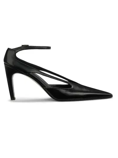 Toteme Women's 85MM Stiletto Leather Pumps - Black | Thumbnail 1
