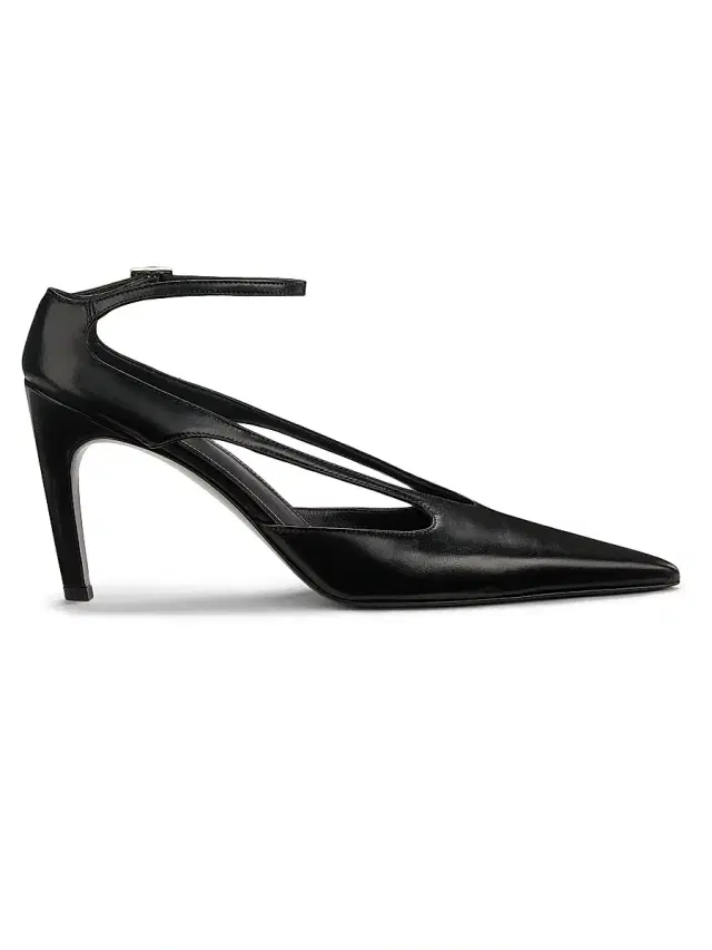 Toteme Women's 8MM Stiletto Leather Pumps - Black