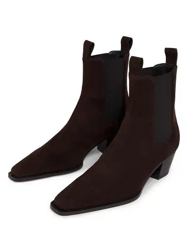 Toteme Women's City 55MM Suede Ankle Boots - Dark Brown | Thumbnail 2 Toteme Women's City 55MM Suede Ankle Boots - Dark Brown | Thumbnail 2